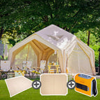 Coody Hub Inflatable Tent Beige | Quick Pitch 4-Season Inflatable Camping Tent