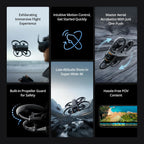 Avata 2 Fly More Combo (3 Batteries), FPV Drone with Camera 4K, Immersive Experience, One-Push Acrobatics, Built-In Propeller Guard, 155° FOV, Camera Drone with 128Gb