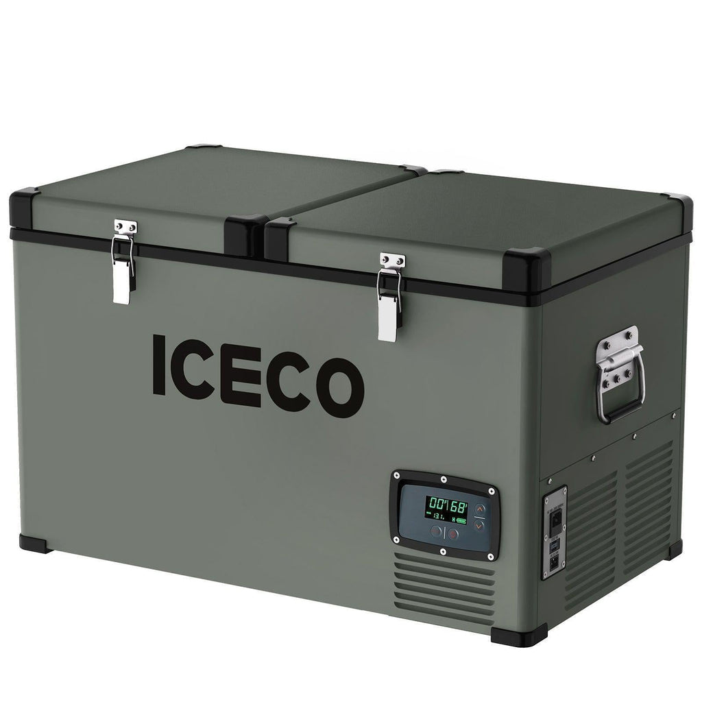 ICECO VL65 Metal 12V Fridge Freezer 65L with Cover | Dual Zone Portable Refrigerator Freezer