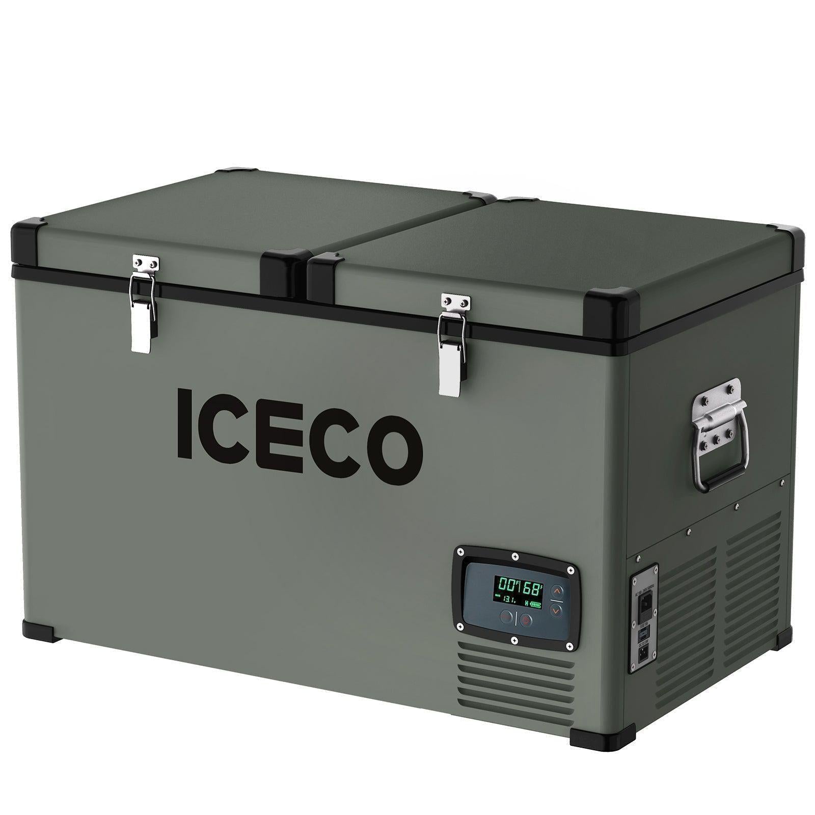 ICECO VL65 Metal 12V Fridge Freezer 65L with Cover | Dual Zone Portable Refrigerator Freezer