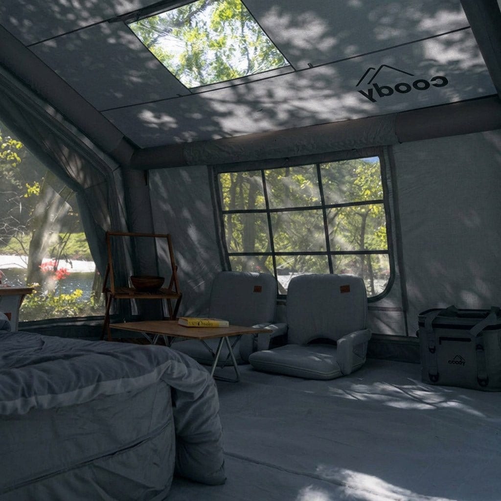 Coody 10.0 Inflatable Tent Gray | Mid-Size Quick Setup 4-Season Inflatable Glamping Tent