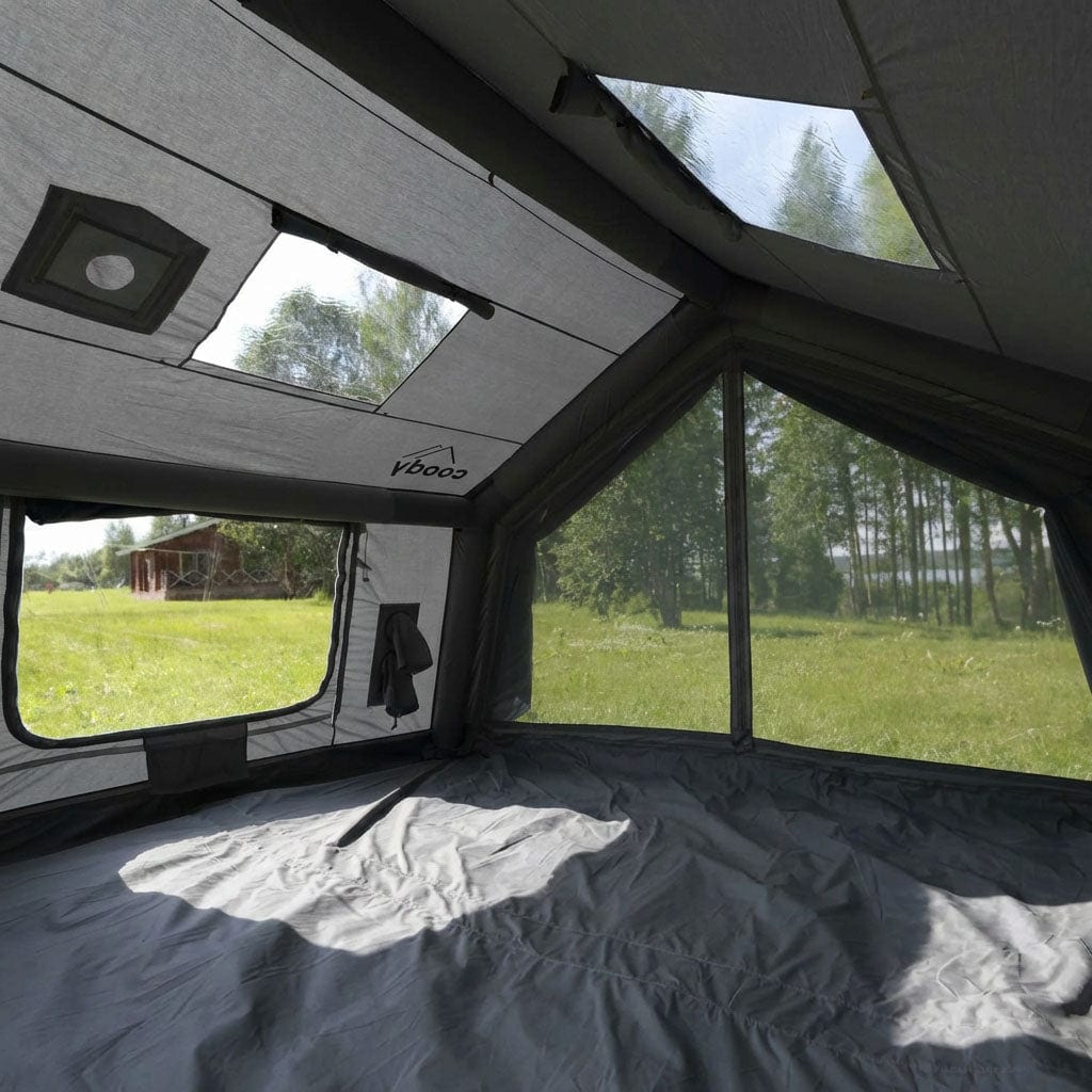 Coody 10.0 Inflatable Tent Gray | Mid-Size Quick Setup 4-Season Inflatable Glamping Tent