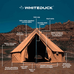 White Duck 16' Regatta Bell Tent | 4-Season Luxury Cotton Canvas Glamping Tent