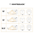 White Duck 16' Regatta Bell Tent | 4-Season Luxury Cotton Canvas Glamping Tent