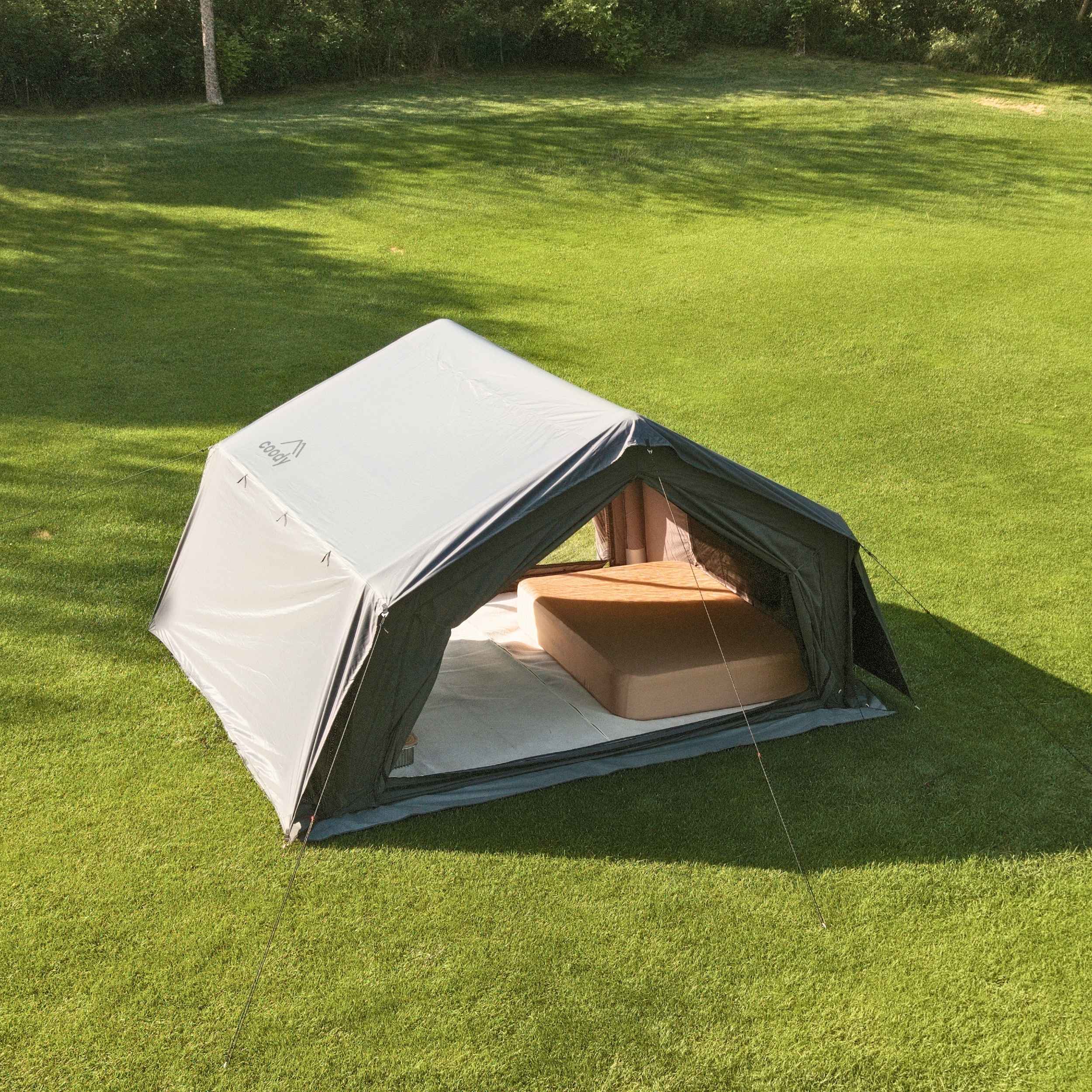 Coody 10.0 Inflatable Tent Gray | Mid-Size Quick Setup 4-Season Inflatable Glamping Tent
