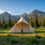 Canvas Bell Yurt Tent 13' X 19' | Heavy Duty Outdoor 4-Season Glamping Tent