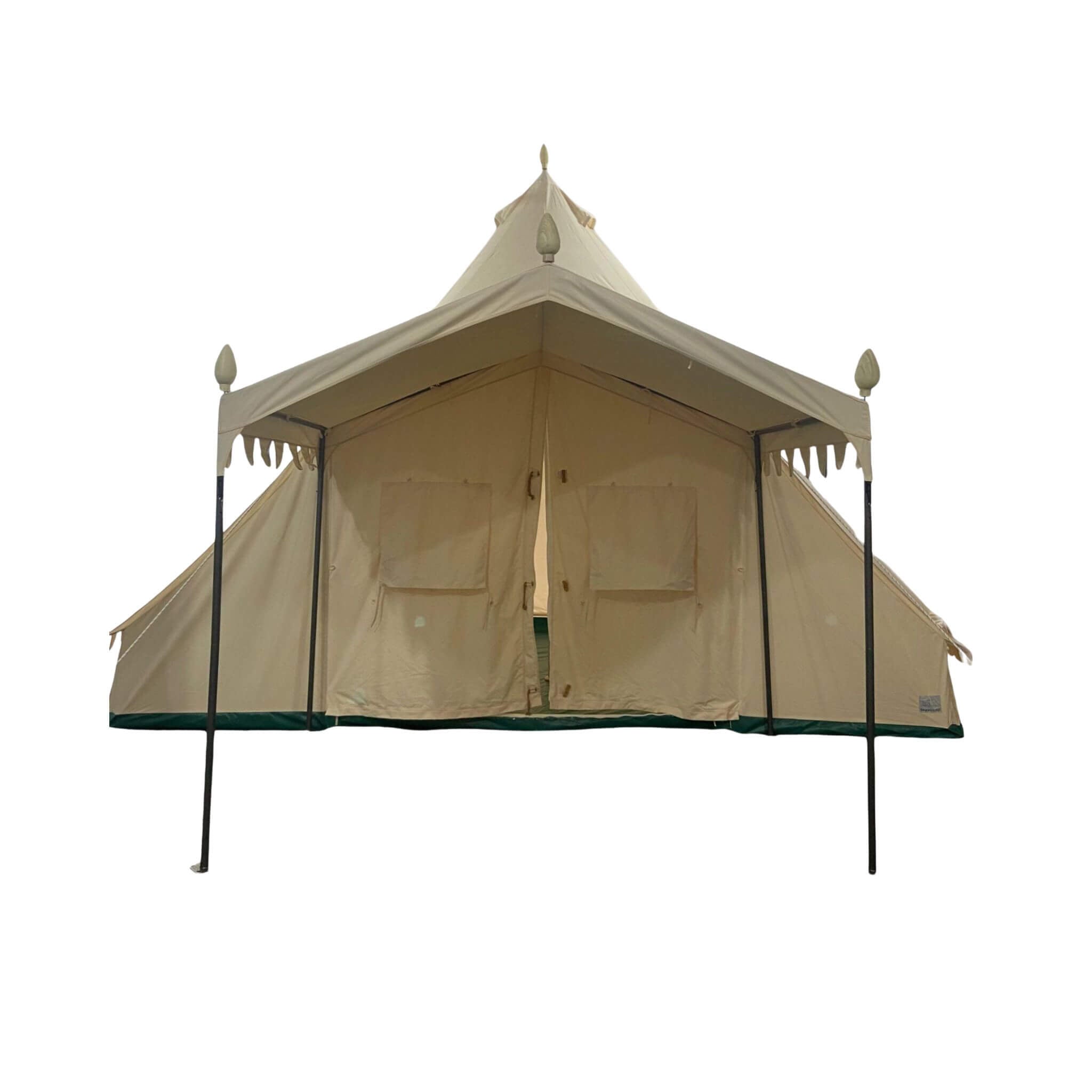 Heavy-Duty Outdoor Four Seasons Glamping Canvas Bell Yurt Tent | 13' X 19'