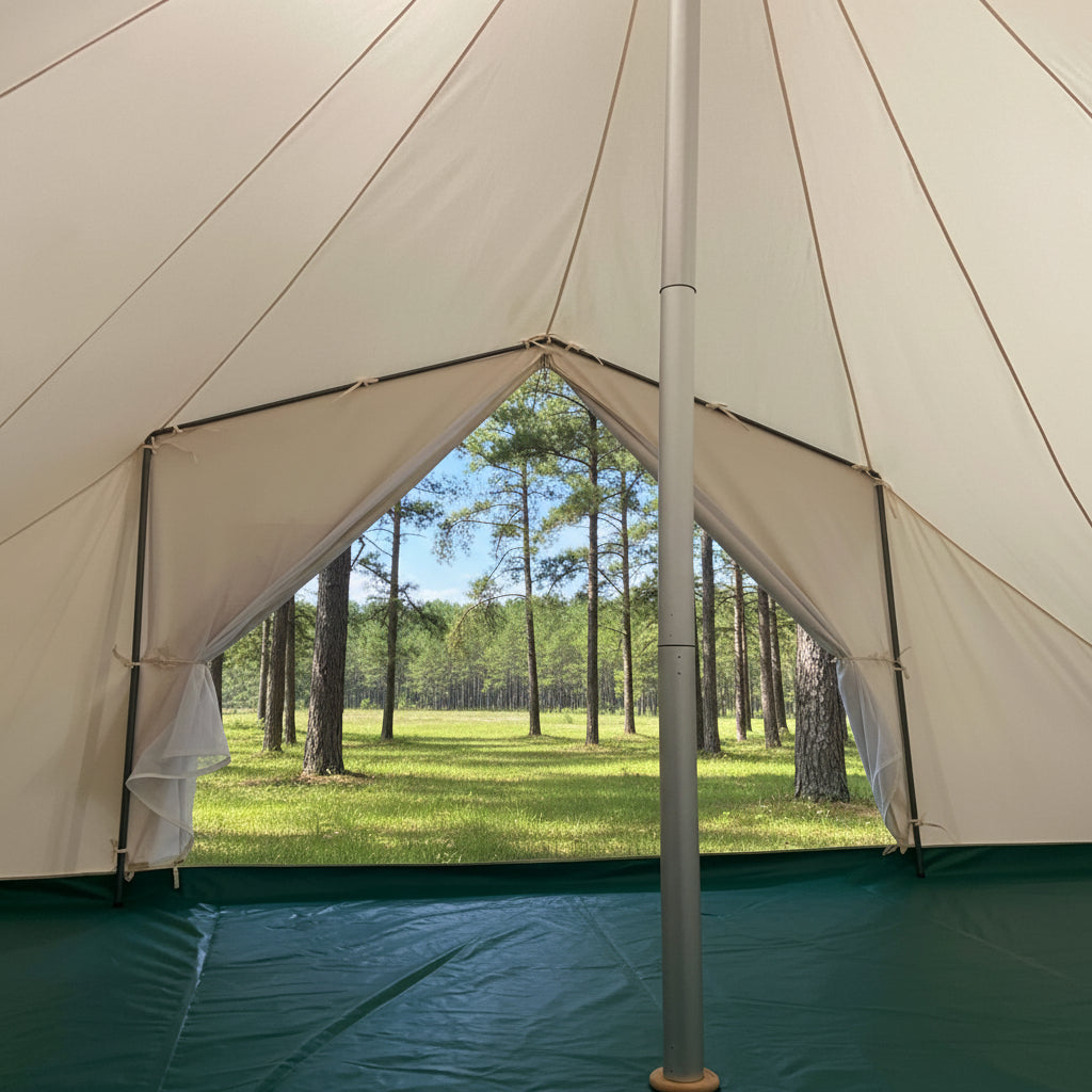 Canvas Bell Yurt Tent 13' X 19' | Heavy Duty Outdoor 4-Season Glamping Tent