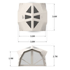 Coody Hub Inflatable Tent Pro Beige | 4-Season Professional Grade Inflatable Air Tent