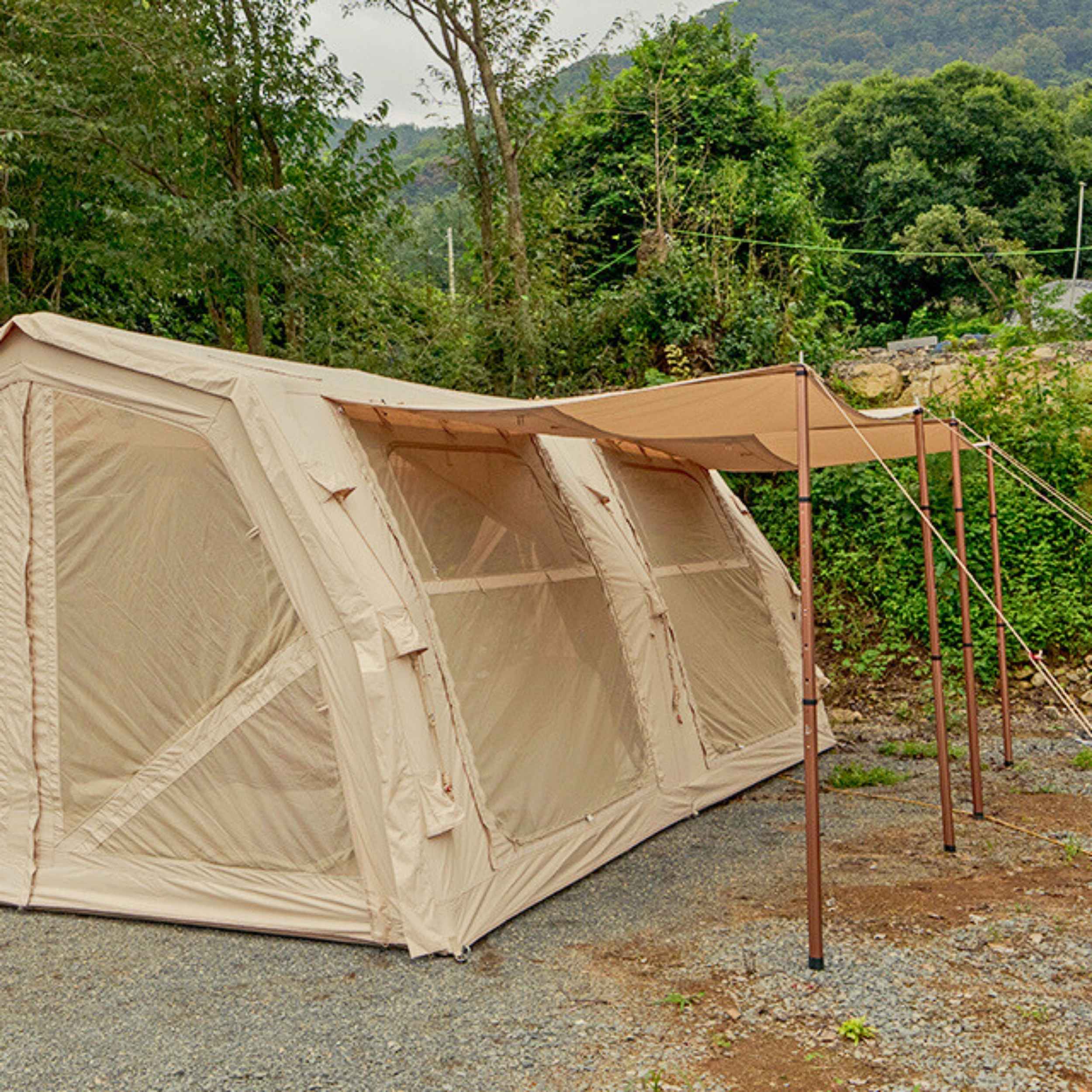 Coody Familia AirTent 17.2 Pro Beige | Premium 4-Season Inflatable Glamping Tent