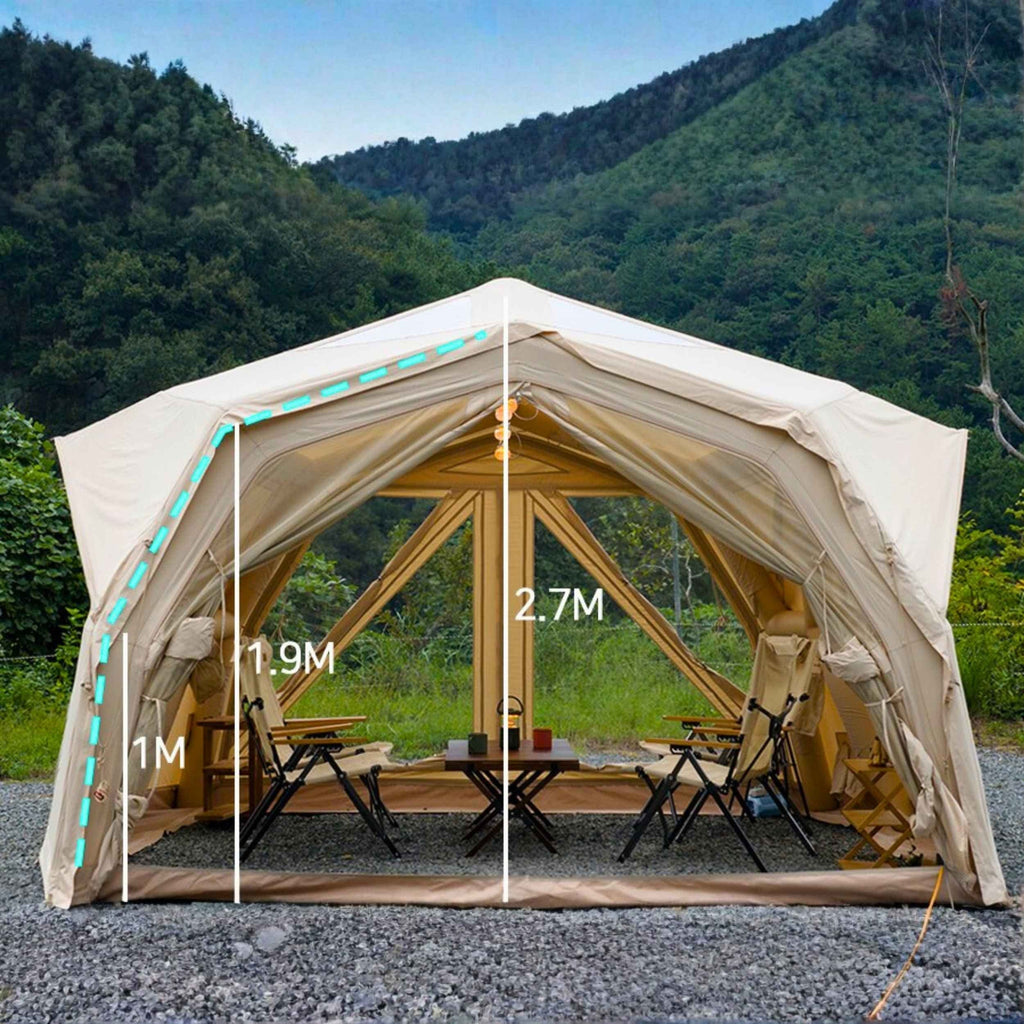 Coody Hub Inflatable Tent Pro Beige | 4-Season Professional Grade Inflatable Air Tent