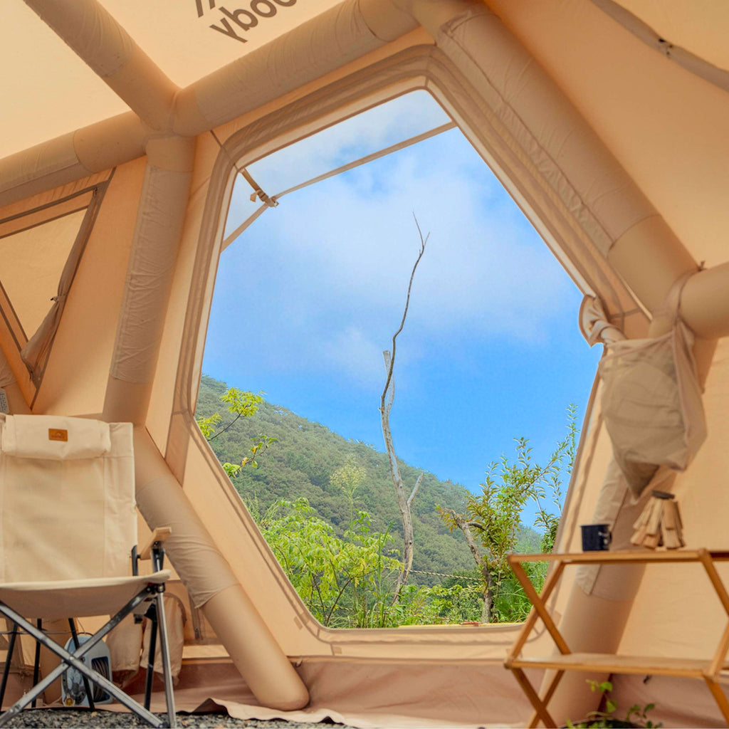 Coody Hub Inflatable Tent Pro Beige | 4-Season Professional Grade Inflatable Air Tent