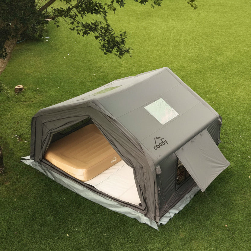 coody 8 ft. x 11 ft. Inflatable Tent Glamping Tents for 4 Person EasySetup 4 Season Waterproof Outdoor Tent