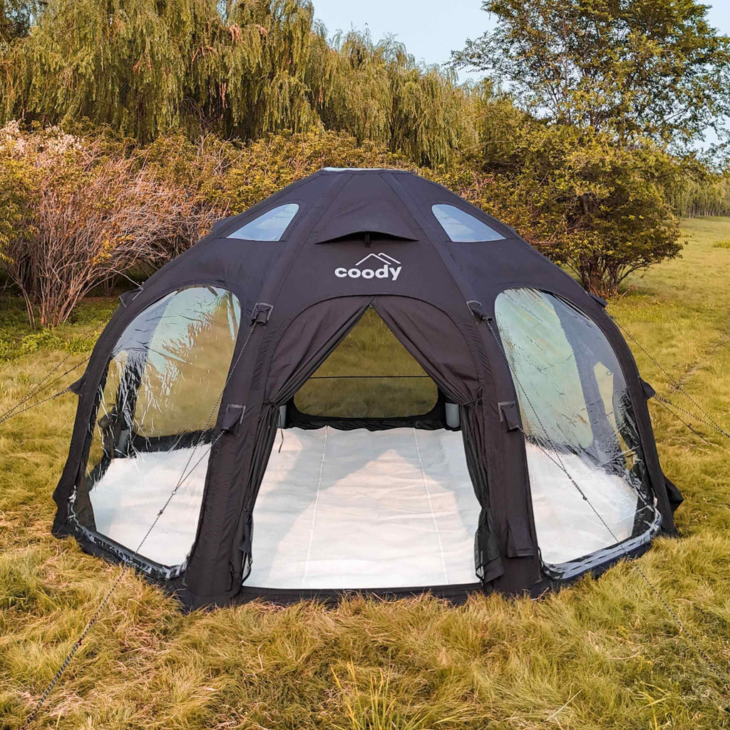 Coody Aurora Dome Luxury Inflatable Tent | Black 4-Season High-End Glamping Tent