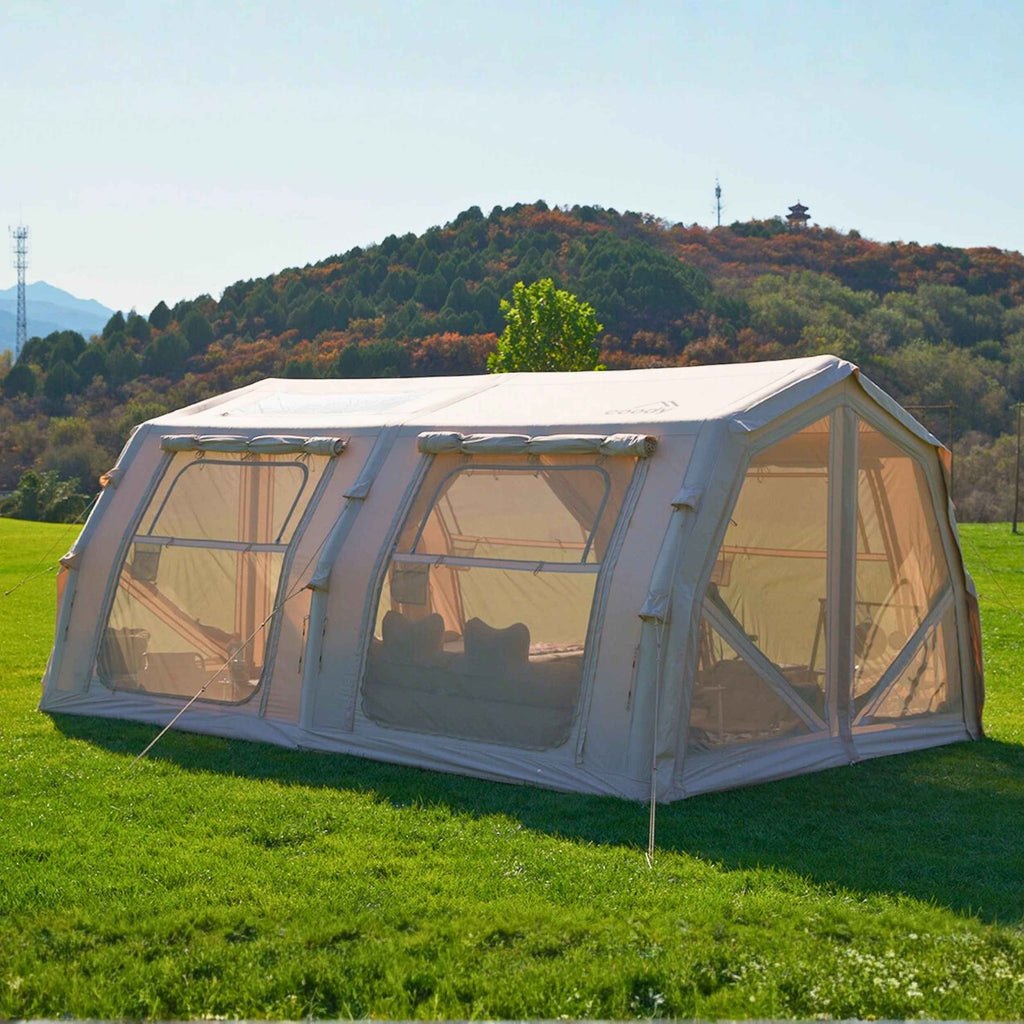 Coody Familia AirTent 17.2 Pro Beige | Premium 4-Season Inflatable Glamping Tent