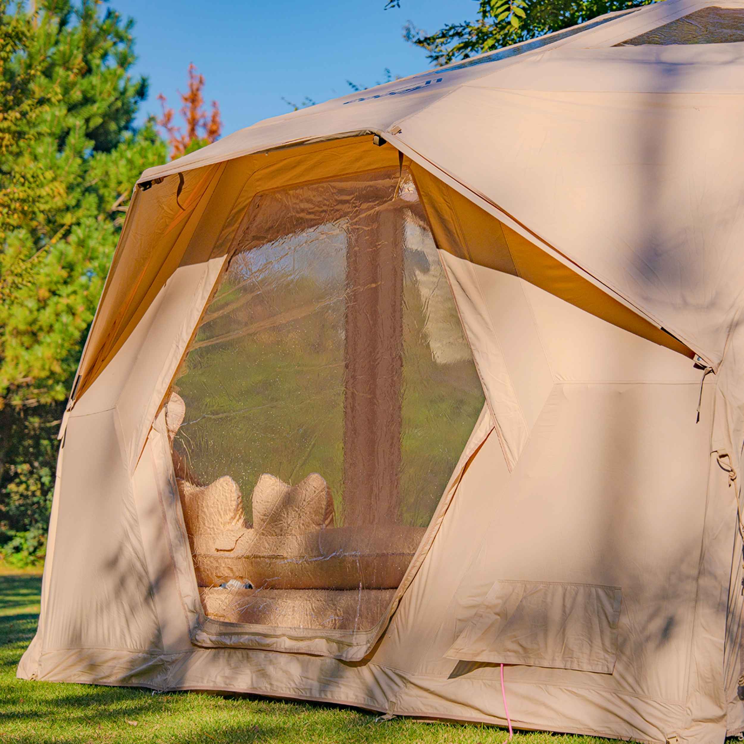 Coody Hub Inflatable Tent Pro Beige | 4-Season Professional Grade Inflatable Air Tent