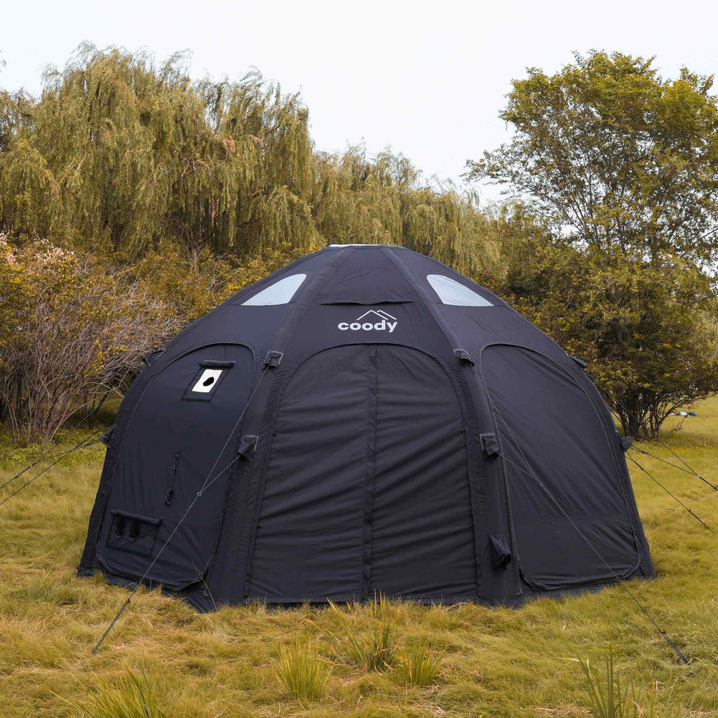 Coody Aurora Dome Luxury Inflatable Tent | Black 4-Season High-End Glamping Tent
