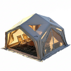 Coody Hub Inflatable Tent Beige | Quick Pitch 4-Season Inflatable Camping Tent