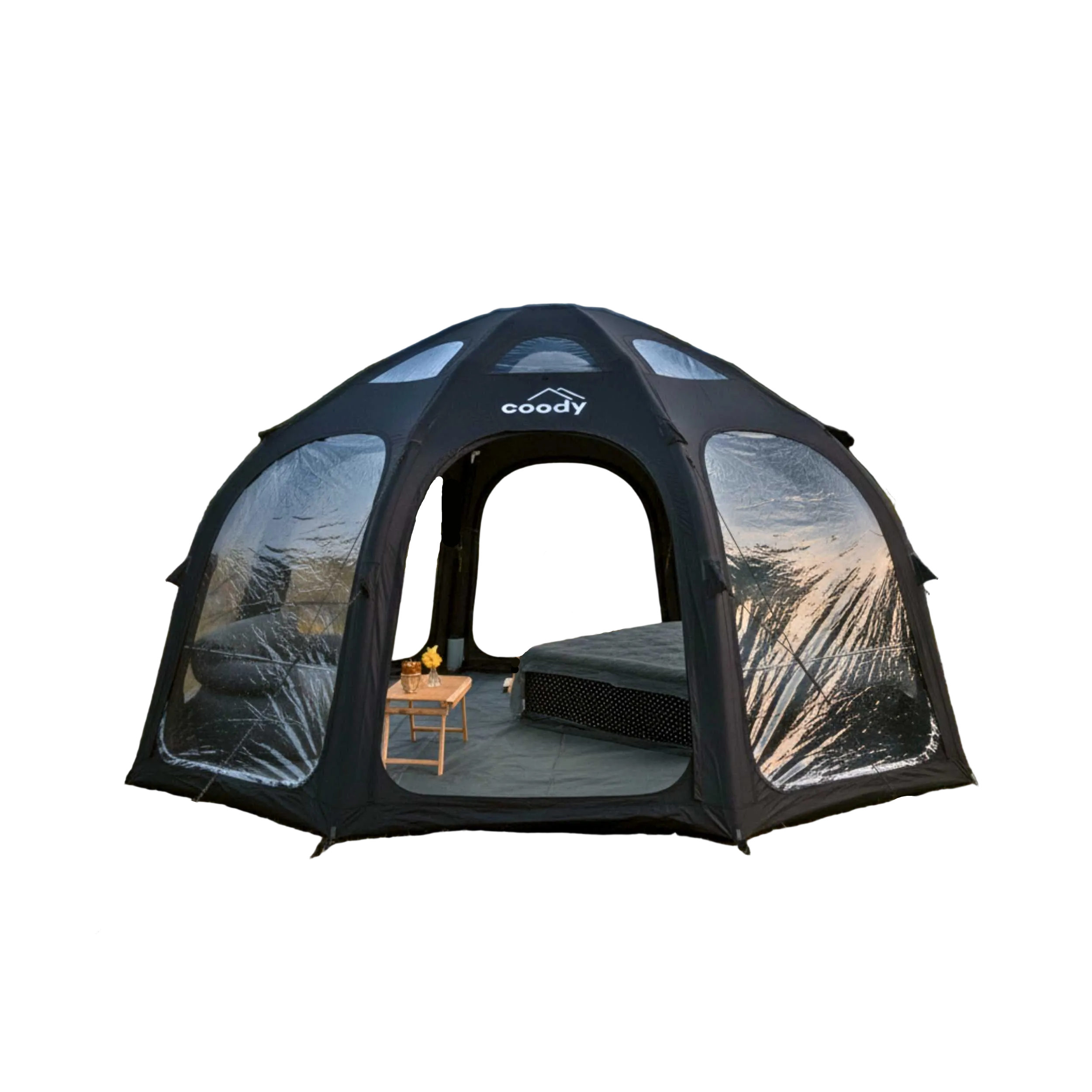 Coody Aurora Dome Luxury Inflatable Tent - Black