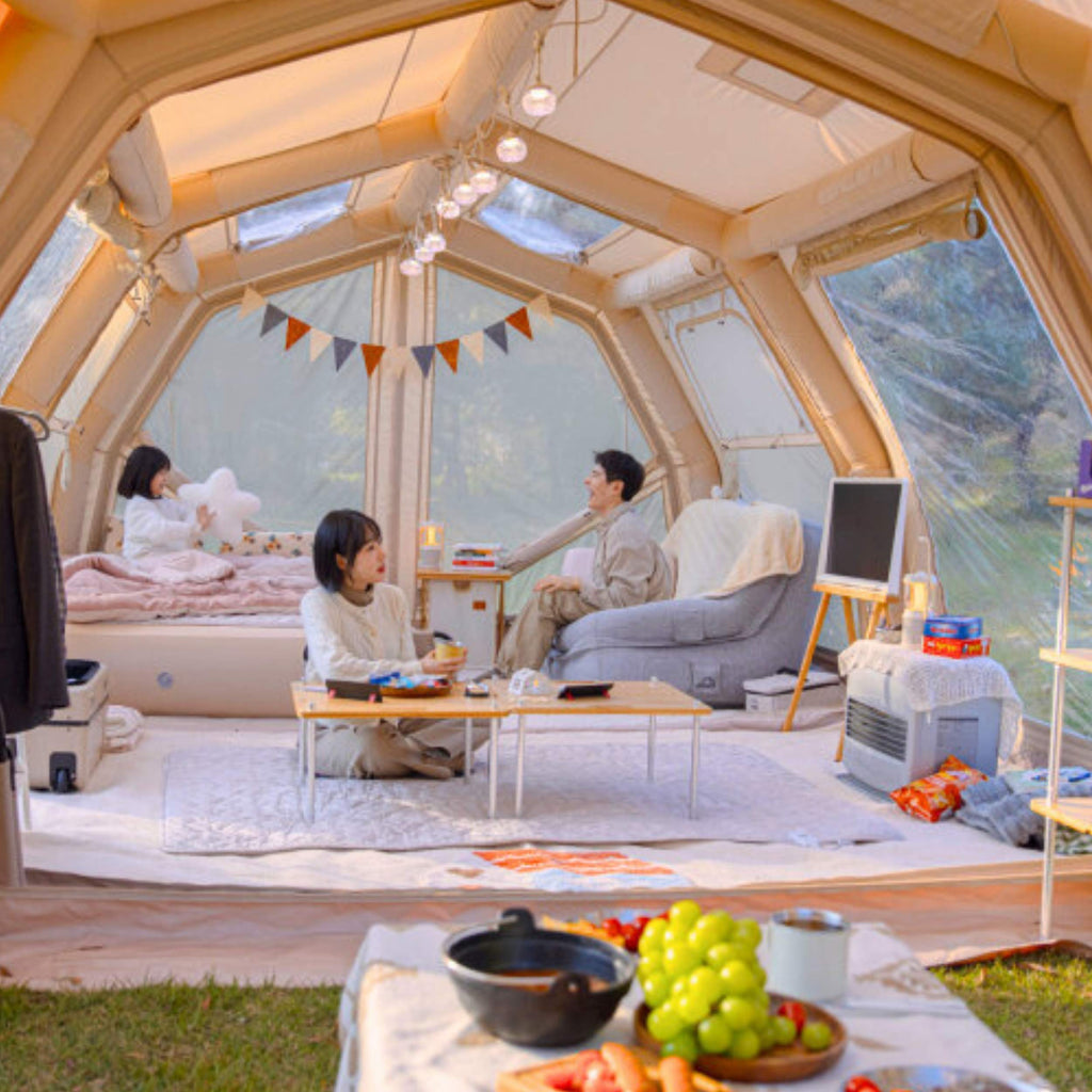 Coody Familia AirTent 17.2 Pro Beige | Premium 4-Season Inflatable Glamping Tent