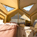 Coody Hub Inflatable Tent Beige | Quick Pitch 4-Season Inflatable Camping Tent