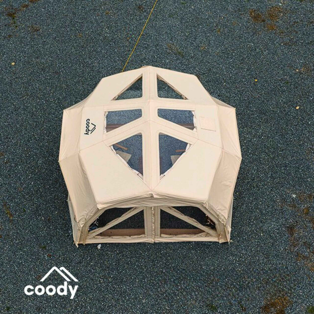 Coody Hub Inflatable Tent Pro Beige | 4-Season Professional Grade Inflatable Air Tent