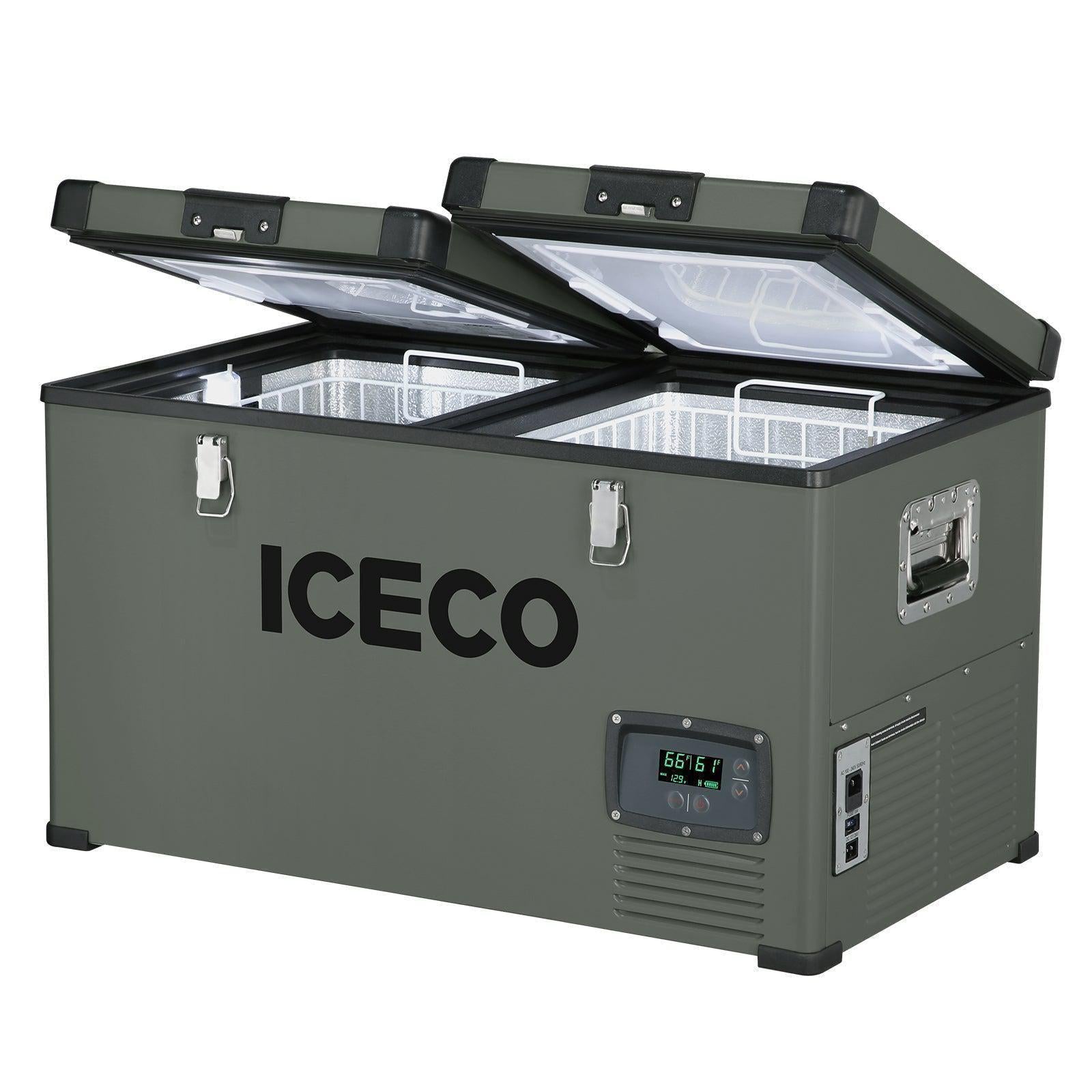 ICECO Heavy-Duty 12V Fridge Freezer 60L | Dual Zone Steel Series