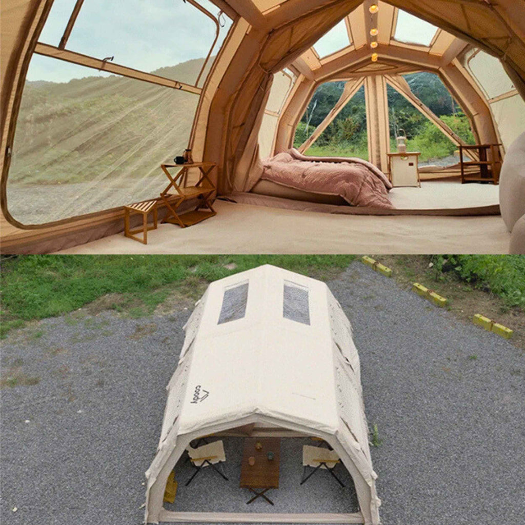 Coody Familia AirTent 17.2 Pro Beige | Premium 4-Season Inflatable Glamping Tent