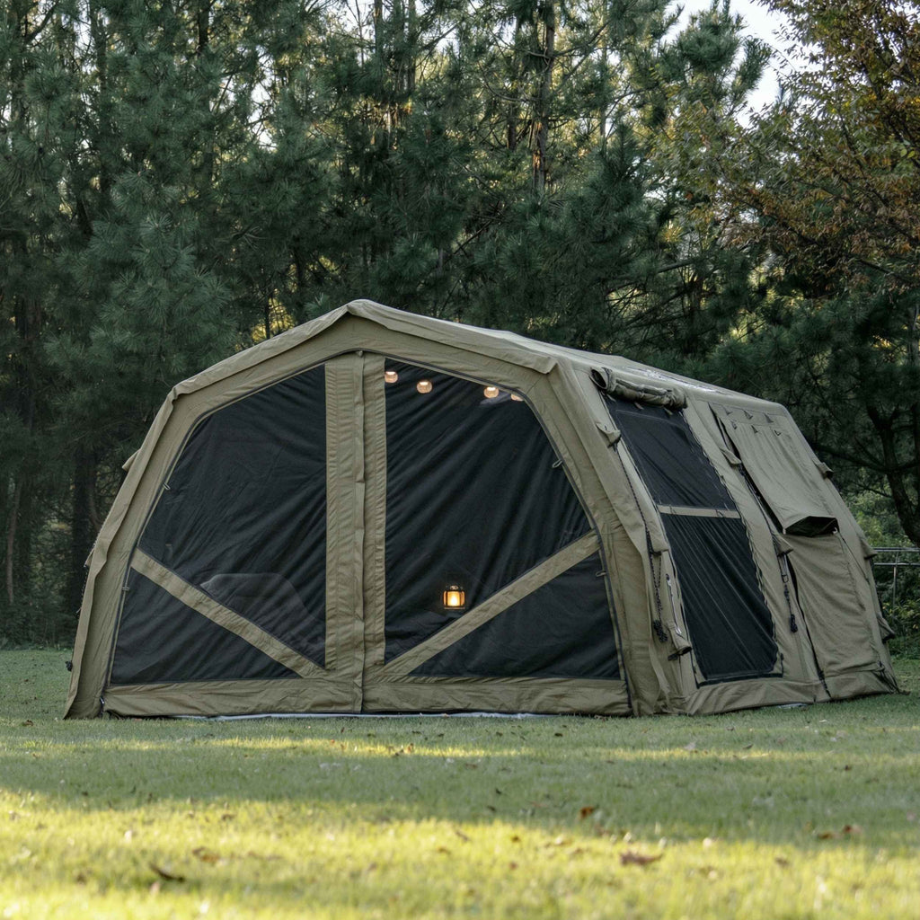 Coody Familia AirTent 17.2 Pro Forest Green | Premium 4-Season Inflatable Glamping Tent