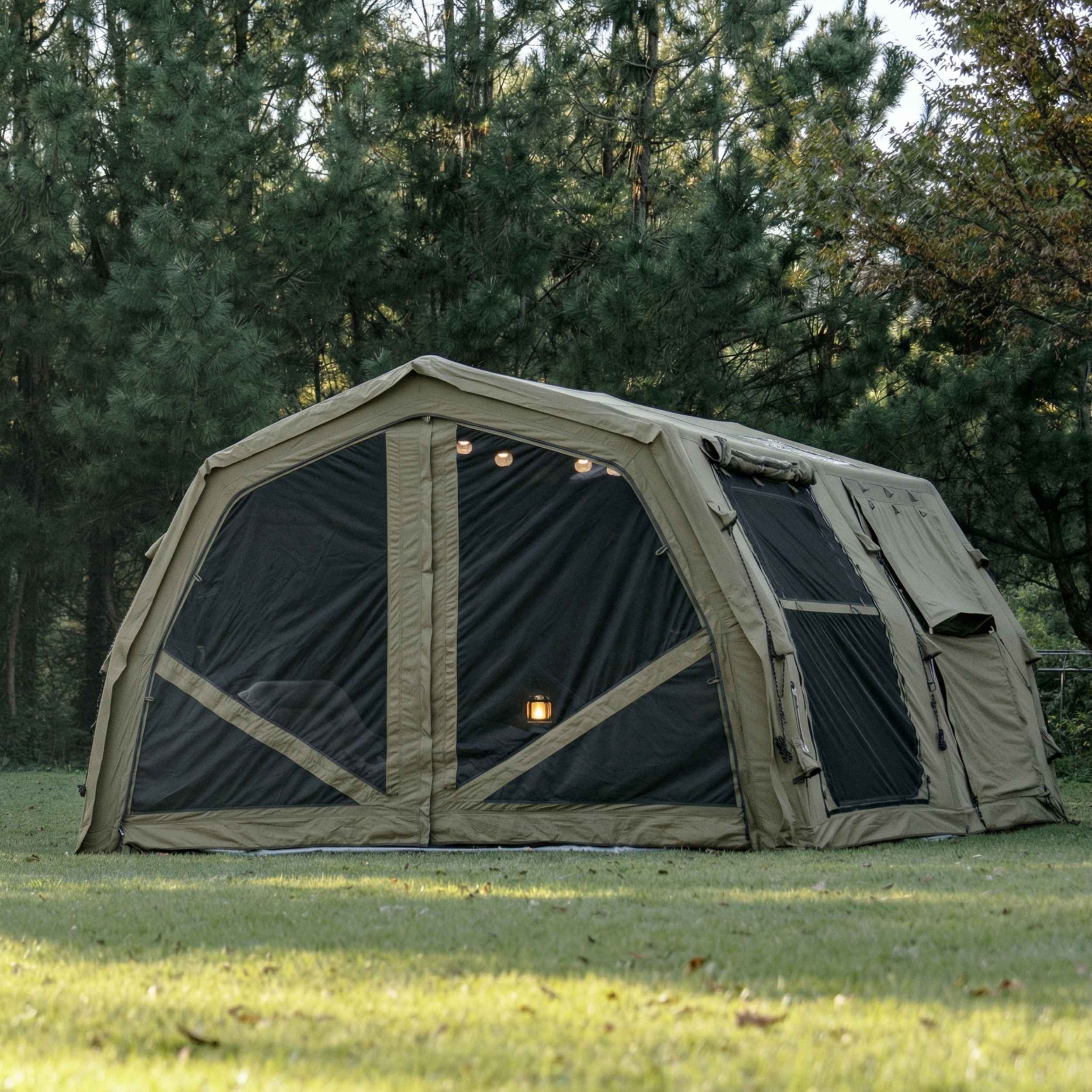 Coody Familia AirTent 17.2 Pro Forest Green | Premium 4-Season Inflatable Glamping Tent