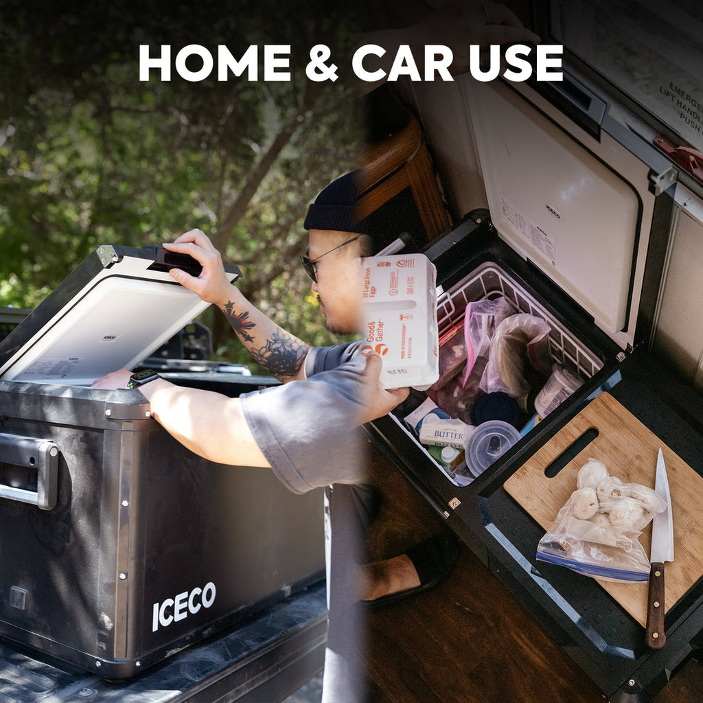 ICECO Heavy-Duty 12V Fridge Freezer 75L | Dual Zone Steel Series