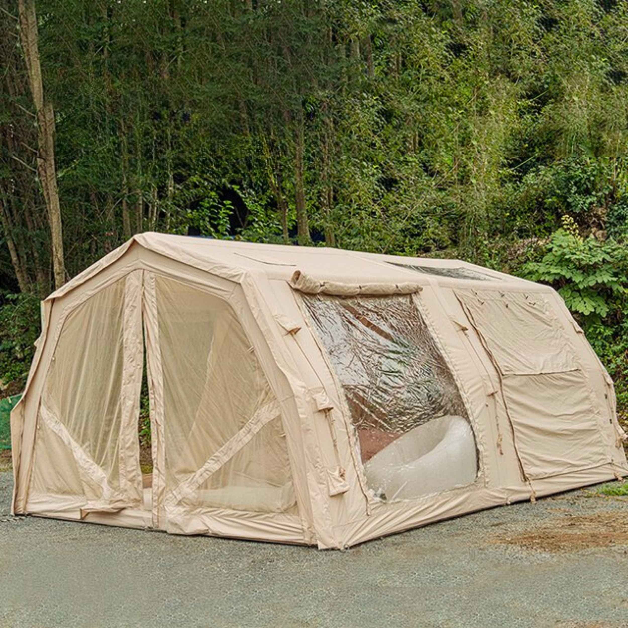 Coody Familia AirTent 17.2 Pro Beige | Premium 4-Season Inflatable Glamping Tent