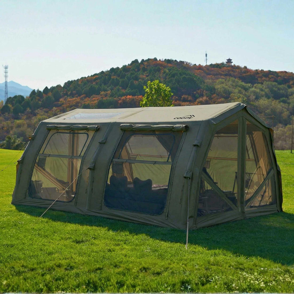 Coody Familia AirTent 17.2 Pro Forest Green | Premium 4-Season Inflatable Glamping Tent