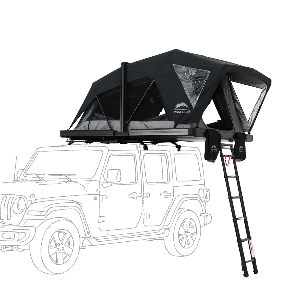 Wild Land Summit Explorer Max Rooftop Tent | Hard Shell 3-Person Premium Overland Tent
