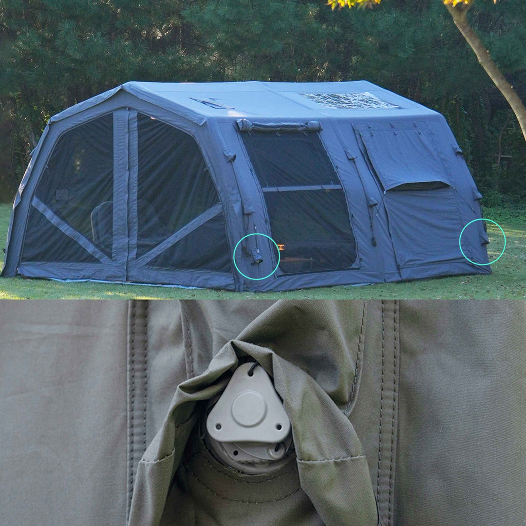Coody Familia AirTent 17.2 Pro Forest Green | Premium 4-Season Inflatable Glamping Tent