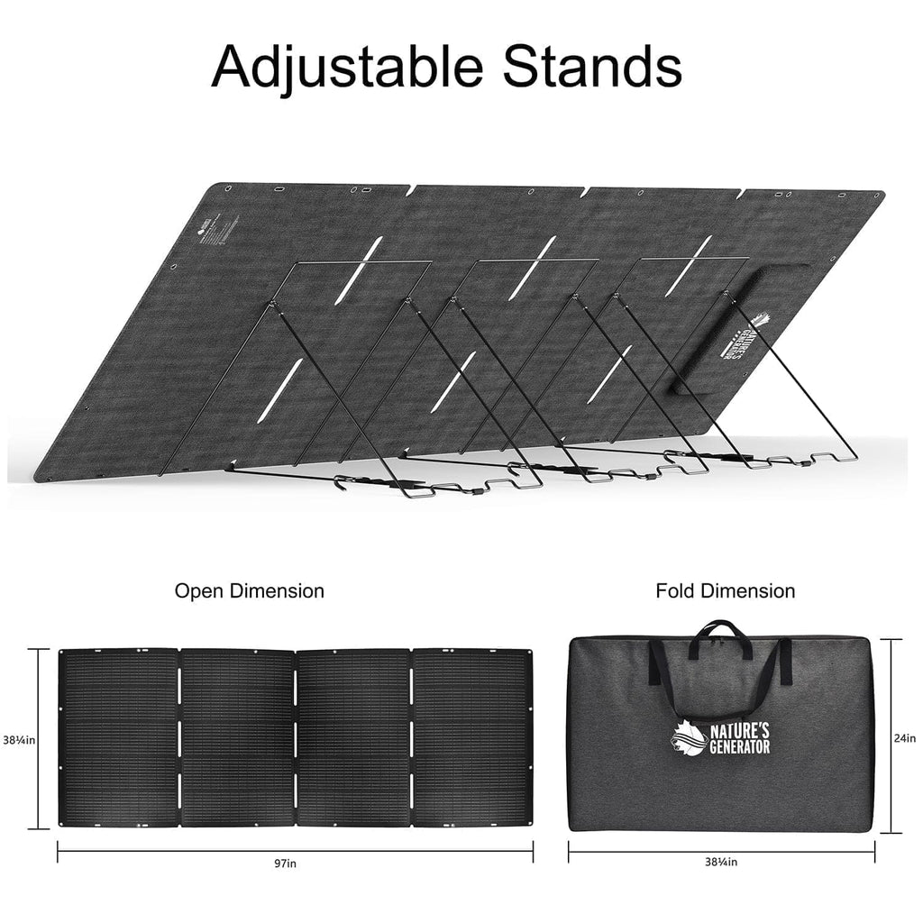 Nature's Generator Lithium 3600 Solar Generator | Portable Solar Power Kit with 3600W Output