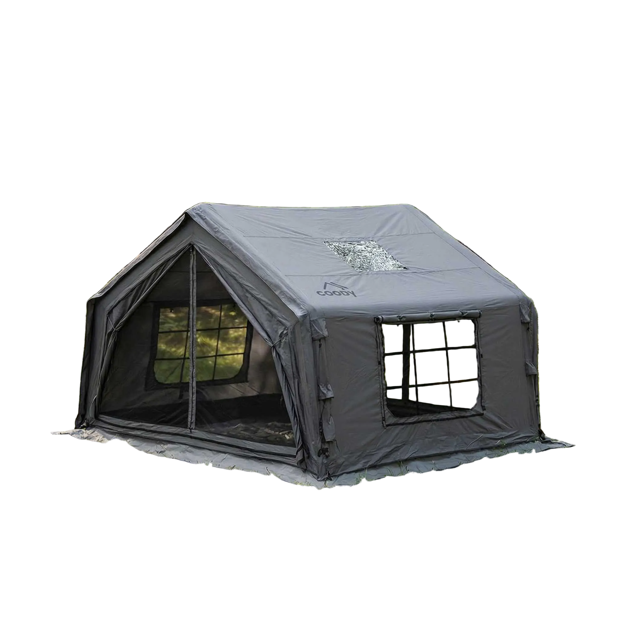 coody 8 ft. x 11 ft. Inflatable Tent Glamping Tents for 4 Person EasySetup 4 Season Waterproof Outdoor Tent