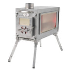 Coody Familia Airtent 17.2 + Wood Stove Kit | Forest Green Air Tent with Caminus Stove