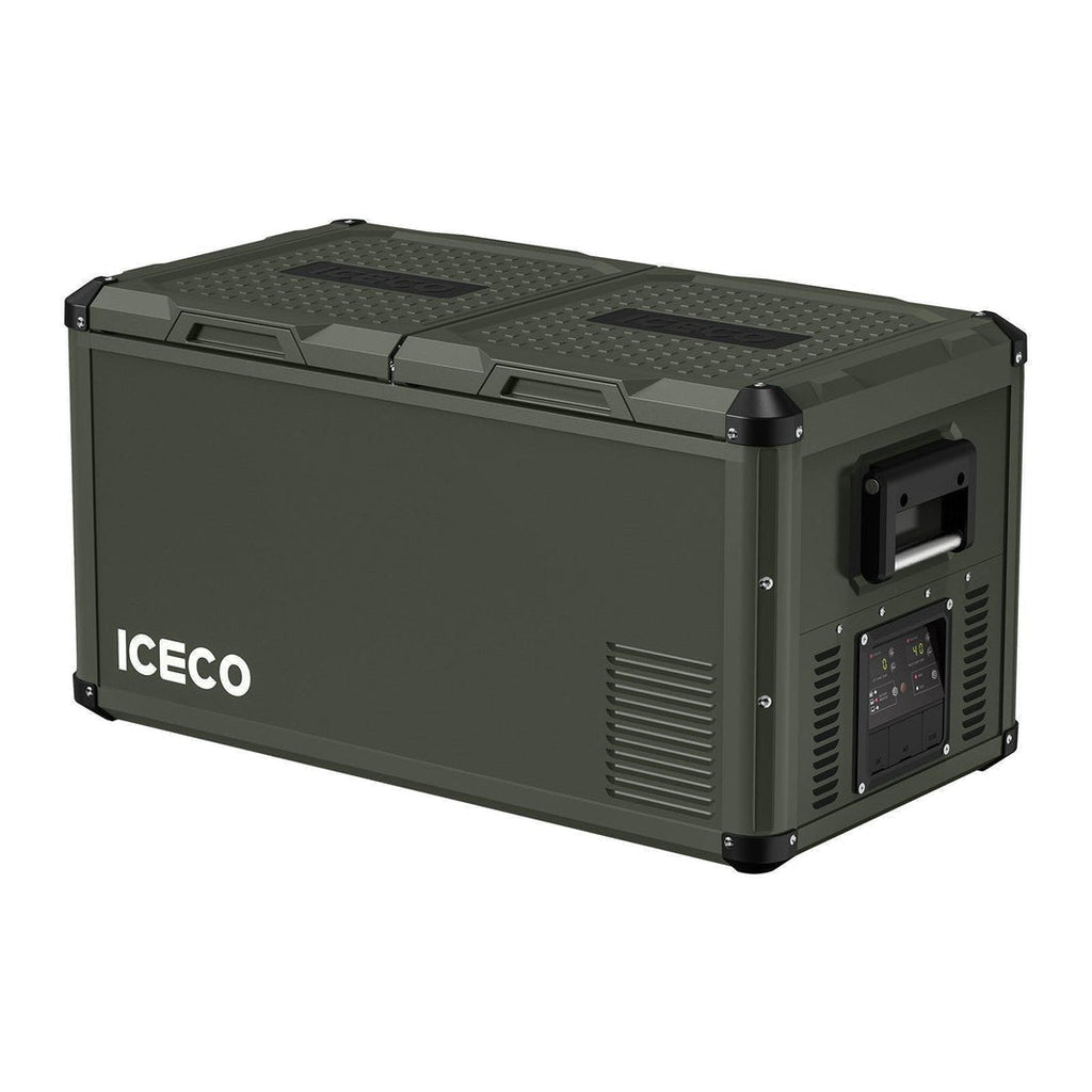 ICECO Heavy-Duty 12V Fridge Freezer 75L | Dual Zone Steel Series