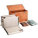 Coody Familia Airtent 17.2 + Wood Stove Kit | Forest Green Air Tent with Caminus Stove