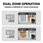 ICECO VL65 Metal 12V Fridge Freezer 65L with Cover | Dual Zone Portable Refrigerator Freezer