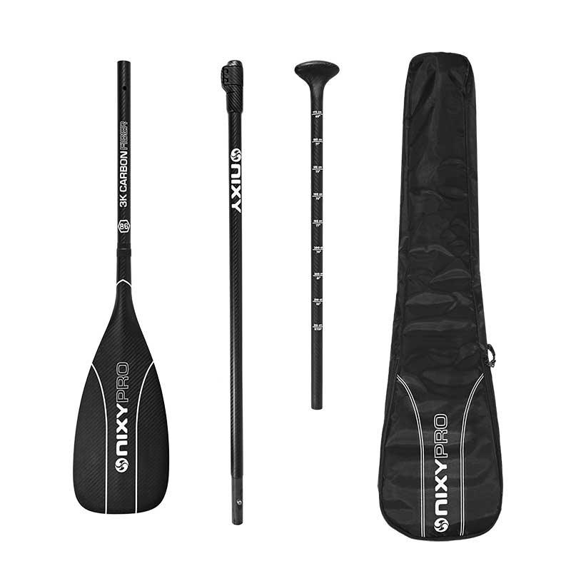 NIXY SUP Paddle | 3-Piece Adjustable 100% 3K Carbon Fiber Professional SUP Paddle