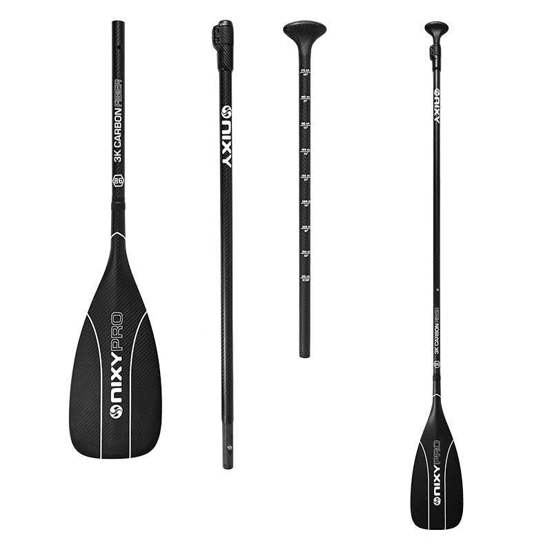 NIXY SUP Paddle | 3-Piece Adjustable 100% 3K Carbon Fiber Professional SUP Paddle