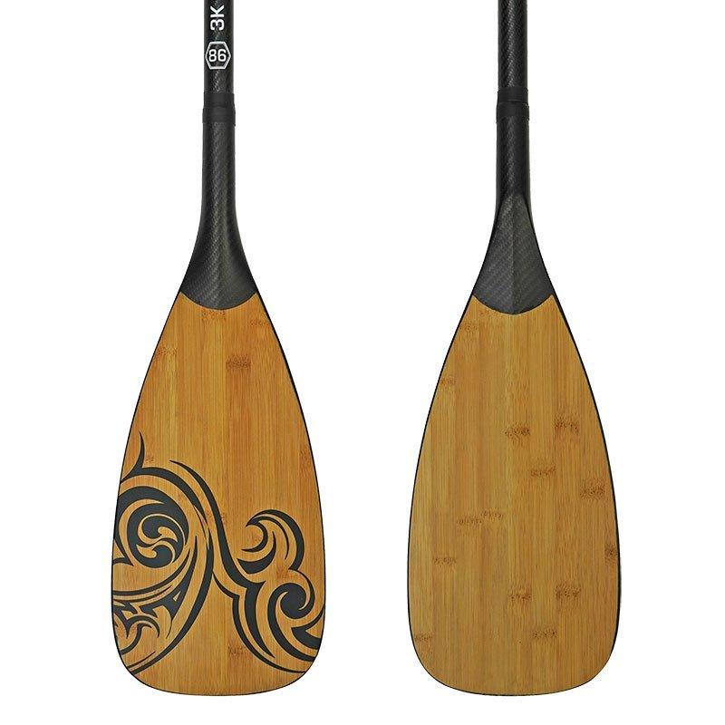 NIXY 3-Piece SUP Adjustable Pro Paddle | 100% Carbon Fiber with Bamboo Veneer Blade