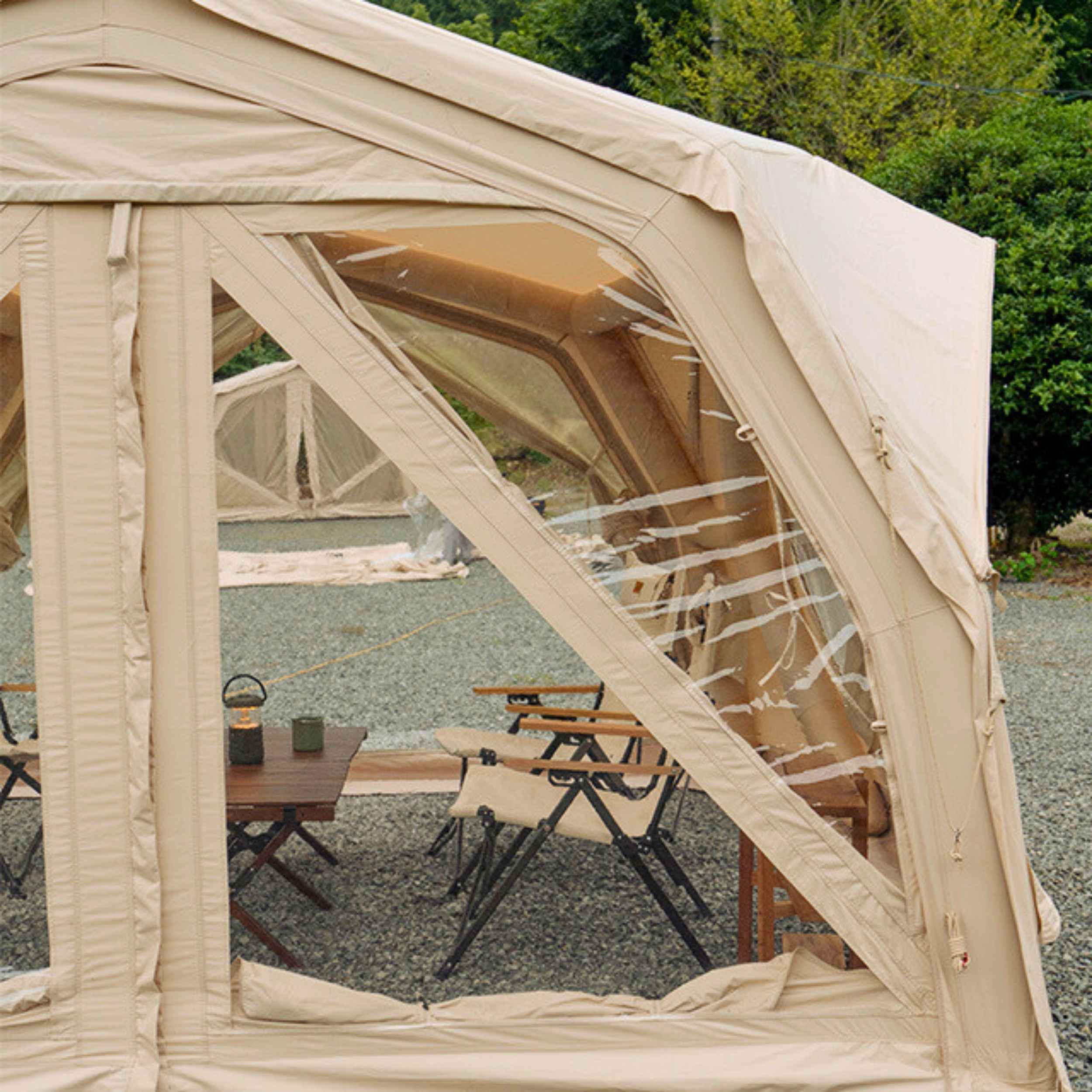 Coody Hub Inflatable Tent Pro Beige | 4-Season Professional Grade Inflatable Air Tent