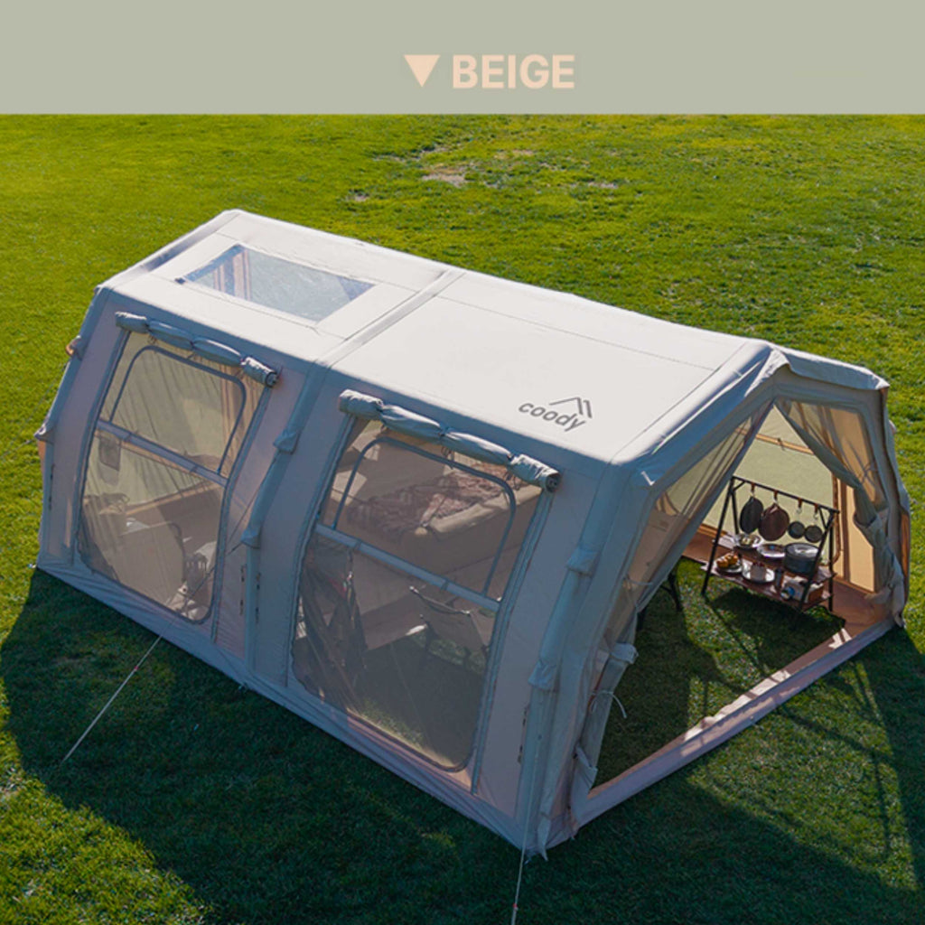 Coody Familia AirTent 17.2 Pro Beige | Premium 4-Season Inflatable Glamping Tent
