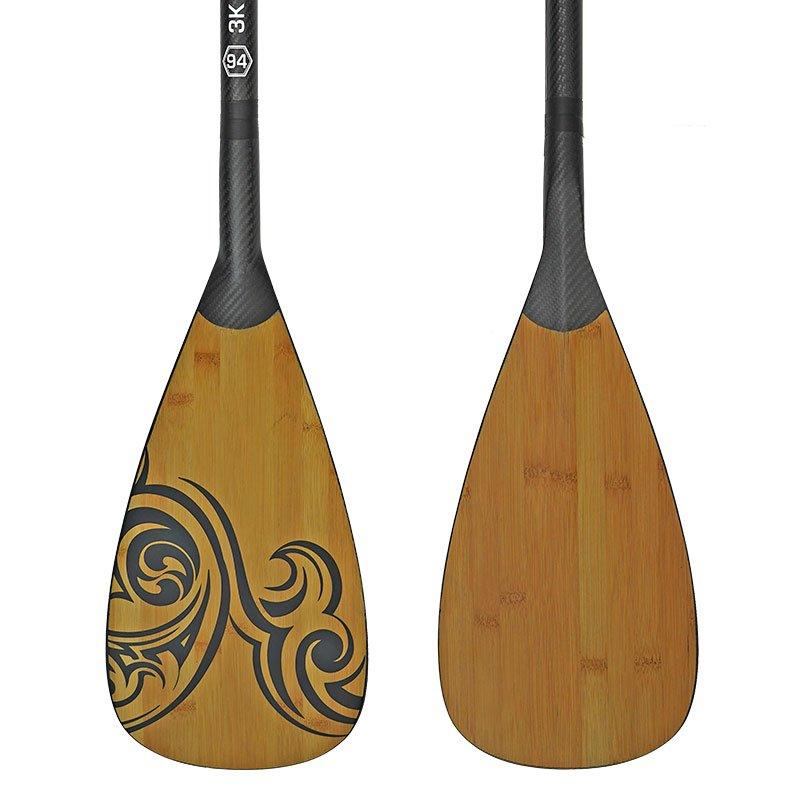 NIXY 3-Piece SUP Adjustable Pro Paddle | 100% Carbon Fiber with Bamboo Veneer Blade