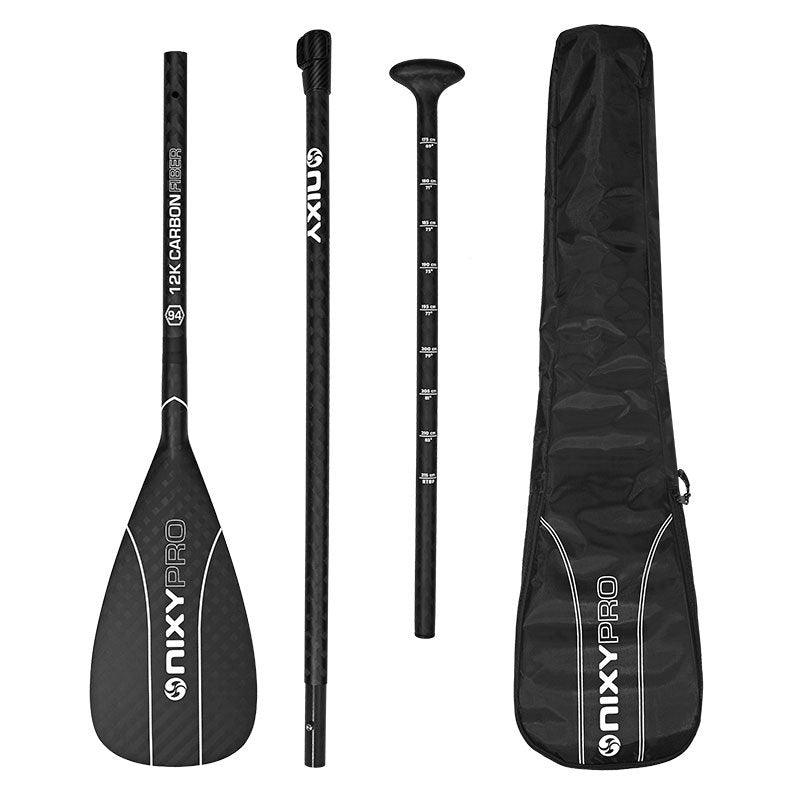 NIXY SUP Paddle | 3-Piece Adjustable 100% 3K Carbon Fiber Professional SUP Paddle