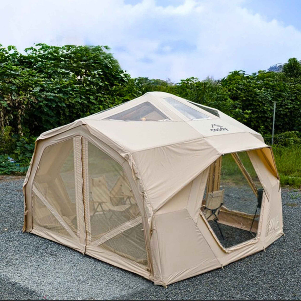 Coody Hub Inflatable Tent Pro Beige | 4-Season Professional Grade Inflatable Air Tent