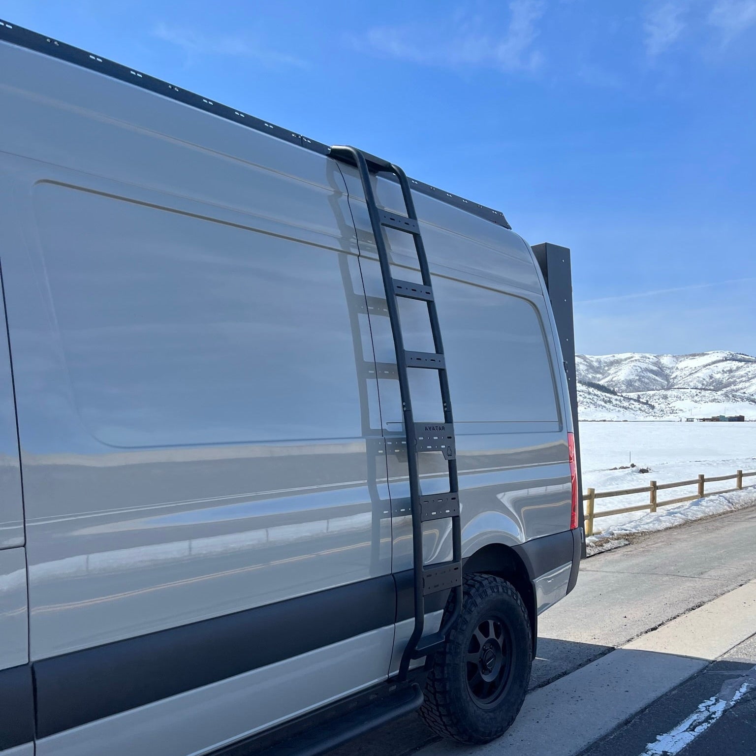 The Avatar Offroad Low Profile Ultra Rack for Sprinter Vans